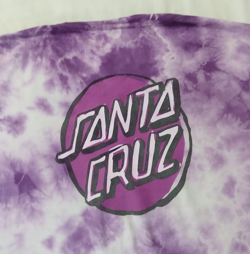 SANTA CRUZ LONG SLEEVE T-SHIRT PURPLE TIE DYE SIZE LARGE MEN'S - Picture 3 of 5