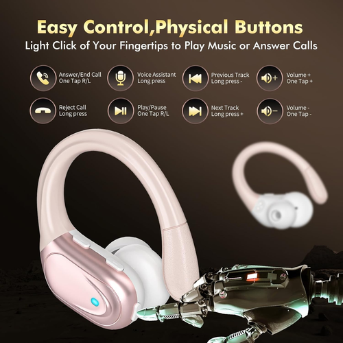 Wireless Earbuds Bluetooth Headphones 80Hrs Playback Ear Buds Power Display with - Picture 6 of 12