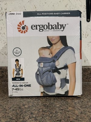 Ergobaby Omni 360 Cool Air Mesh Baby Carrier Oxford Blue 7 45 lbs