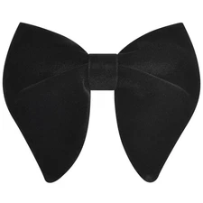 Branduce Velvet Bow Ties for Men Oversize Pre-tie Bowtie Tuxedo Bowties Black