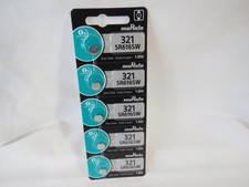 Pack of FIVE 321 SR616SW MuRata Batteries NEW in Package USE BY 9/2027