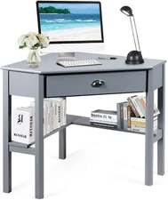 Corner Desk, Corner Computer Desk with Drawer for Small Space, Small Corner Make