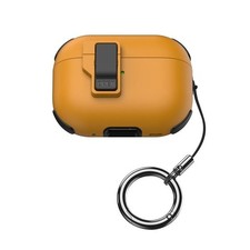 Yellow Protective Case with Mechanical Lock for AirPods Pro 2 Bluetooth