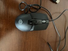 Wired Elite Gaming Optical Mouse CyberPower PC LED Lights Black - Tested