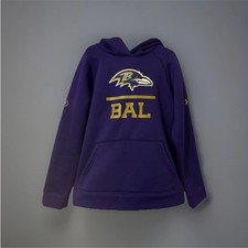 Under Armour Youth Small Baltimore Ravens NFL Authentic Purple Hoodie Sweatshirt