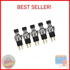 5Pcs Self-Locking SPST Latching Type Dash ON/Off Push Button Switch AC 250V/3A B