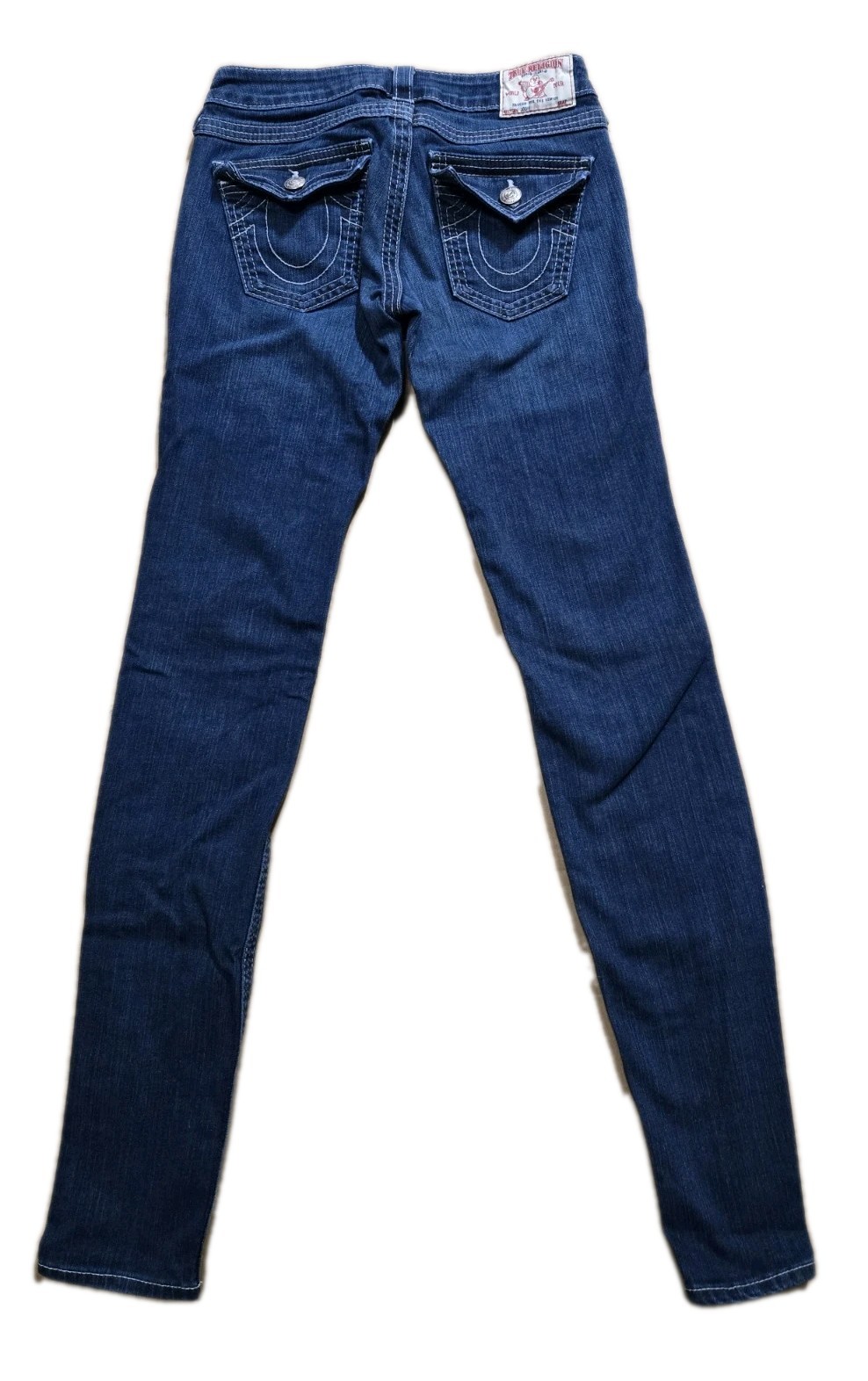 True Religion Jeans Womens 26 Blue Dark Jodie Skinny Flap Pockets Y2K Low Rise thumbnail 5