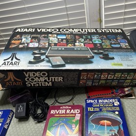 ATARI CX-2600 VIDEO COMPUTER SYSTEM 1980 Original Box Tested Works Very Clean