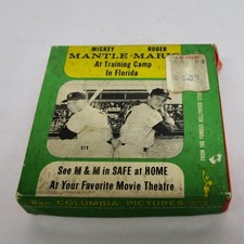 Mickey Mantle Roger Maris at training camp in Florida vintage baseball film 8mm