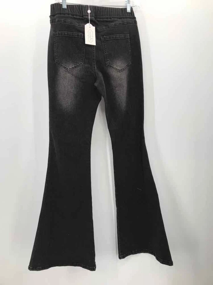 Pre-Owned Mud Pie Black Size Small Pull On Flare Pull On Pants - Image 2 of 3