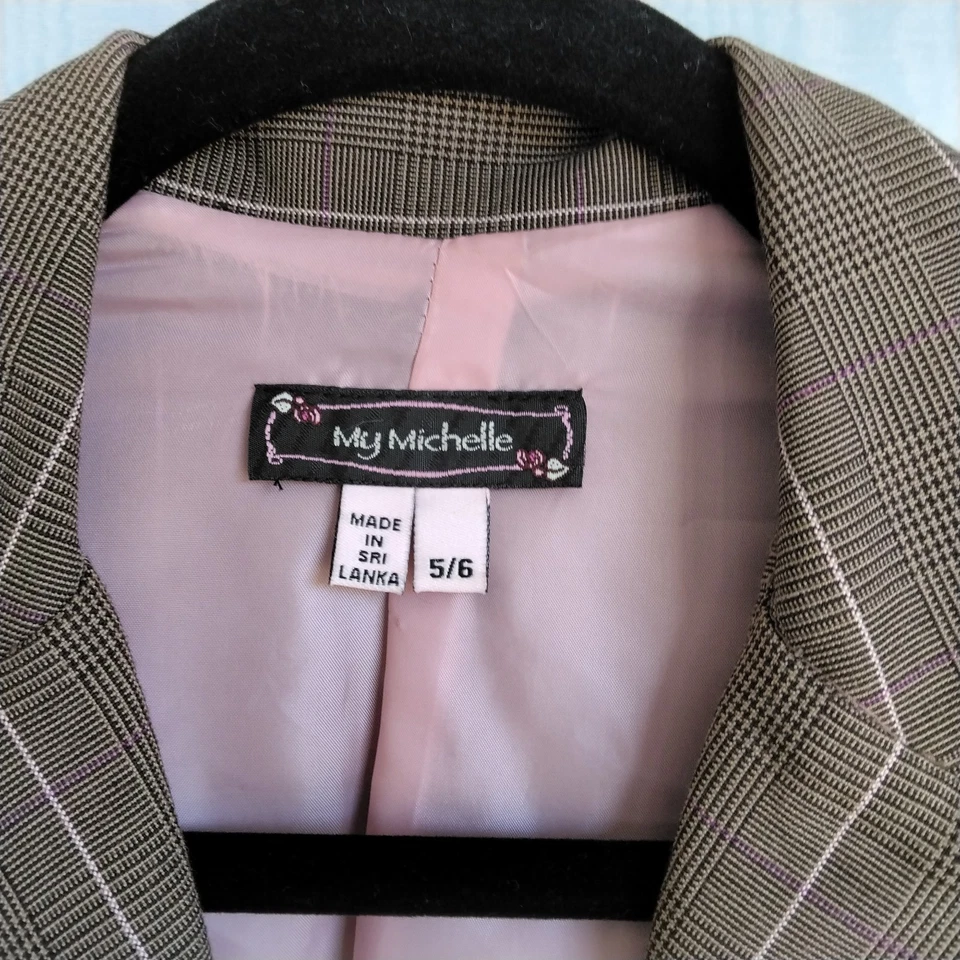 Blazer a Cuadros My Michelle De Colección Y2K XS Coqueta Preppy Sirena de Oficina Foto 4 de 4