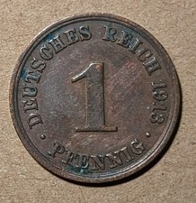1913 A German 1 Pfennig coin, KM #10