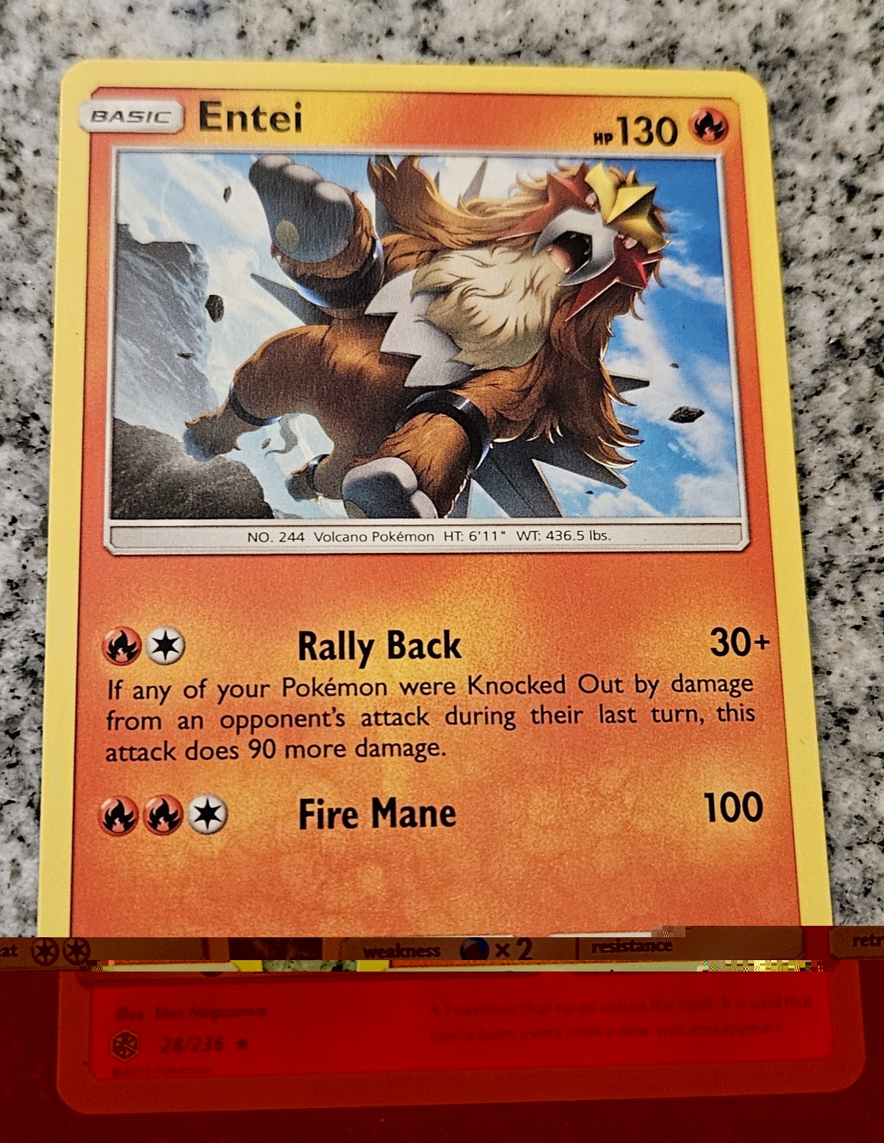 Entei 28/236  - Pokemon SM - Cosmic Eclipse