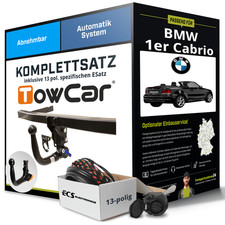 Für BMW 1er Cabrio Typ E88 Anhängerkupplung abnehmbar +eSatz 13pol 08- AHK