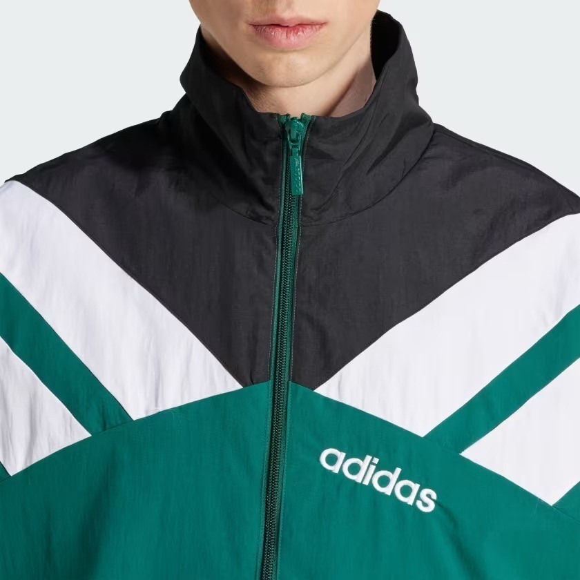 adidas Originals Track Top Collegiate Mens Full Zip Green Black Size M JX3053