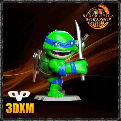 Leonardo 3D Print Figurine UNPAINTED from 3DXM Chibi /chi bi/SD Style