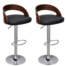 Bar Stool Set of 2 Black Brown vidaXL