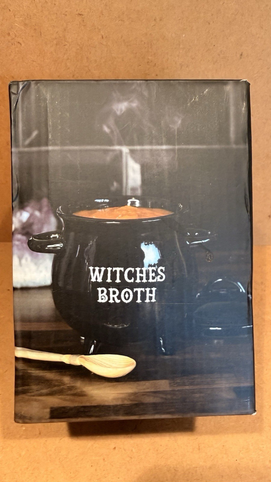 Witches Broth Soup Bowl Spoon Cauldron Ceramic Black Witch Halloween & Lid