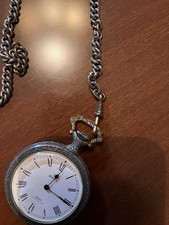 Breil Orologio da tasca analogico bianco numeri romani catenella inciso