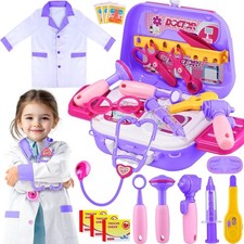 22-Piece Toddler Doctor Kit Set   Pretend Play with Costume  Carry Case