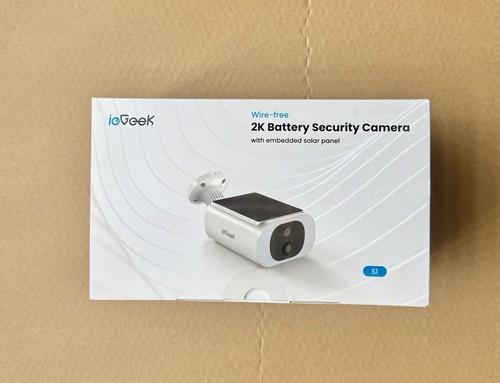 Caméra de sécurité solaire extérieure ieGeek 2K sans fil avec panneau solaire intégré