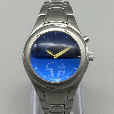 Vintage Fossil Big Tix Matrix Womens Watch 32mm y2K JR-6264 New