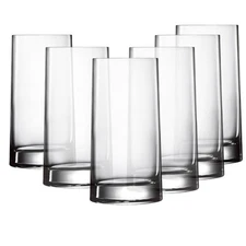 Luigi Bormioli Veronese Highball Glasses - Set of 6, (14.5 Oz), Dishwasher Safe