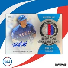 2013 Topps Mike Olt Making Their Mark Auto Relics 12/25 RC Texas Rangers Rookie