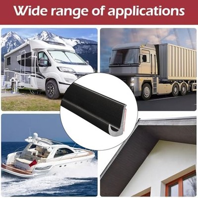 J Profil 5m Regenrinne für PKW Wohnmobile Boote schwarz TPE selbstklebend Dacha