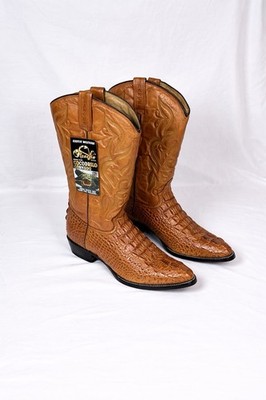 Rancho Cocodrilo Cornudo Exotic Western Brown Leather Boots Men s Size 13