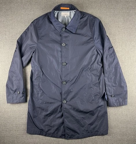 2014 Jack Spade Warren Street New York Navy Blue Mac Coat Men’s Size Medium RARE - product listing photo