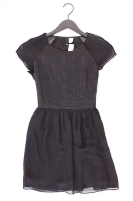 ⭐ H&M Chiffonkleid Kleid für Damen Gr. 36, S Kurzarm schwarz aus Baumwolle ⭐ - Bild 1 von 4