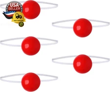 5Pcs Light up Clown Noses LED Glowing Red Nose Novelty Clown Noses Reindeer Nose