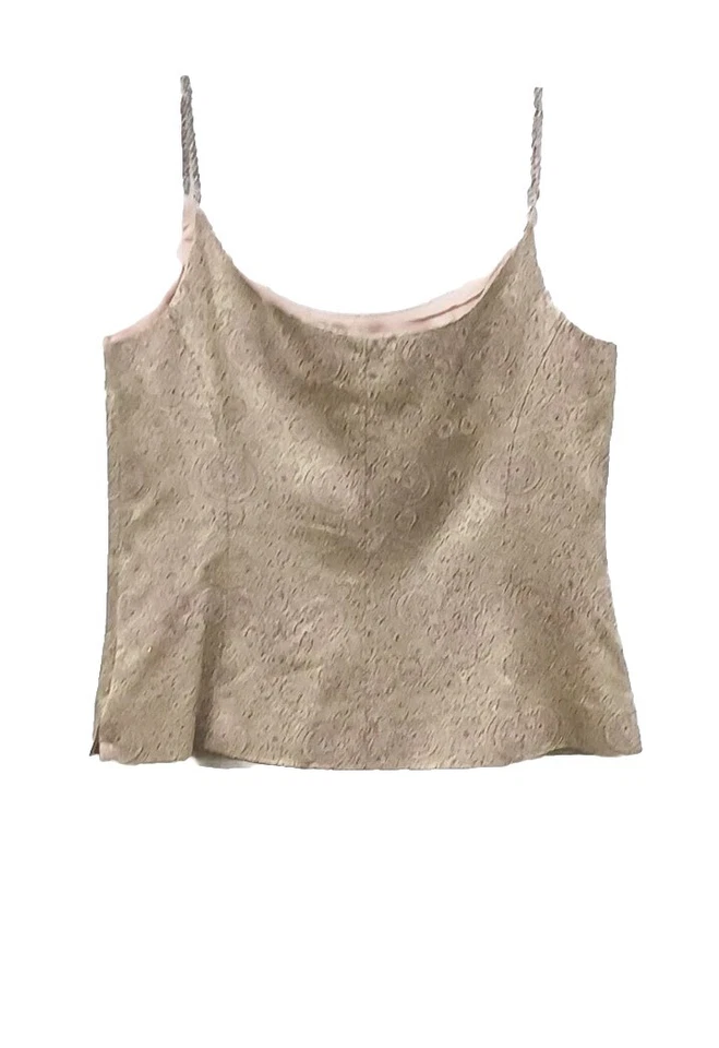 Maggy London брюки верхний костюм 4 бежевый розовый зеленый свадьбы бисером вечер парчи S - Изображение 3 из 4