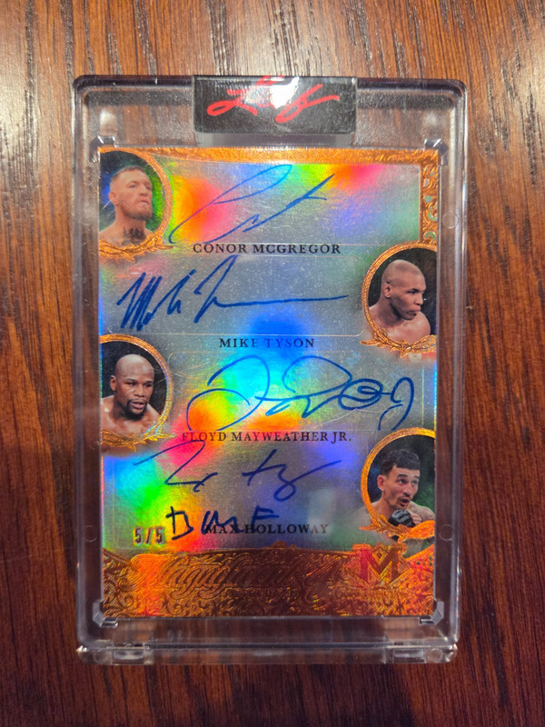 2026 Leaf Quad Auto Mike Tyson Conor McGregor Floyd Mayweather Jr Max Holloway