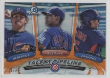 2018 Bowman Orange Refractor 16/25 Mark Zagunis Adbert Alzolay Jose Albertos fm0