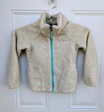 Columbia Youth Girls XS size 6/7 Sherpa Fleece Full Zip Jacket Cream