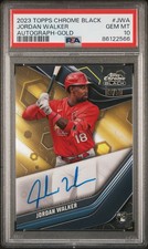 2023 Topps Chrome Black - Autographs Jordan Walker #CBA-JWA Gold /50 (AU, RC)