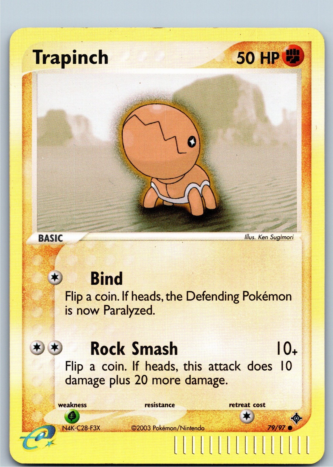 Trapinch 79/97 Dragon Reverse Holo Pokemon Card