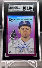 2023 Topps Chrome Jonathan Aranda Auto Pink Refractor #13/15 SGC 10 Autograph RC