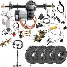 1000W Differential Motor 30" Rear Axle Kit Brake 6" Wheels For Go Kart 4 Wheeler