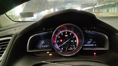 Used Speedometer Gauge fits: 2015 Mazda 3 cluster KPH 2.5L w/head-up display tac
