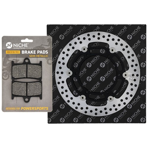 NICHE Front Brake Rotor Pad Kit for Yamaha YZF R6 5JJ-W0045-00-00 Semi Metallic - Foto 1 di 6