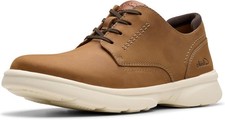 Clarks Men's Bradle Bradley Plain Oxfords Light Brown Leather Size 9.5