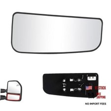 Side Heated Mirror Glass Replacement for Ford F150 Passenger Lower Side Right 