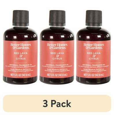 (3 pack) Better Homes & Gardens Universal Fragrance Oil, Red Lava & Citrus