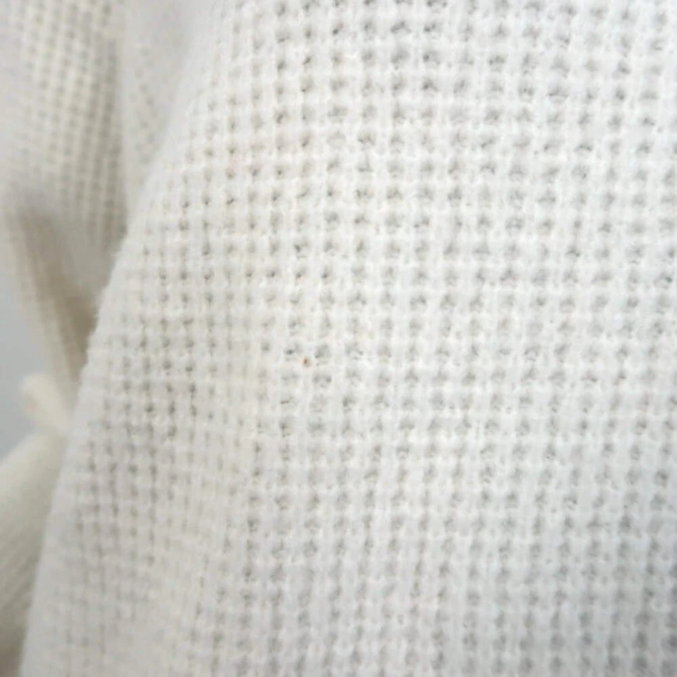 Suéter James Perse Tejido Waffle Cuello Redondo Crema Mezcla Lana Talla 1 Foto 2 de 4