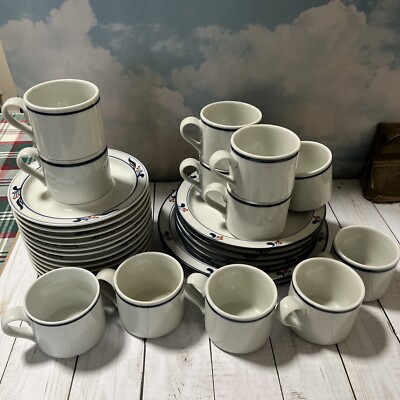31 Dansk Bistro Maribo 2 Dinner Plates, 5 Salad Plate 12 Cups & 12