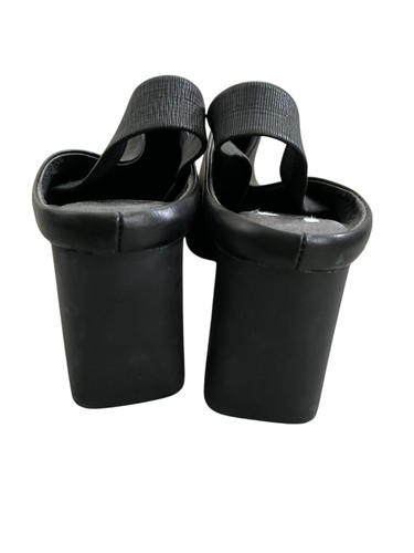 Camper Karolina Black Leather Block Heel Mules Size 8.5US/ 39 EU - Picture 7 of 9
