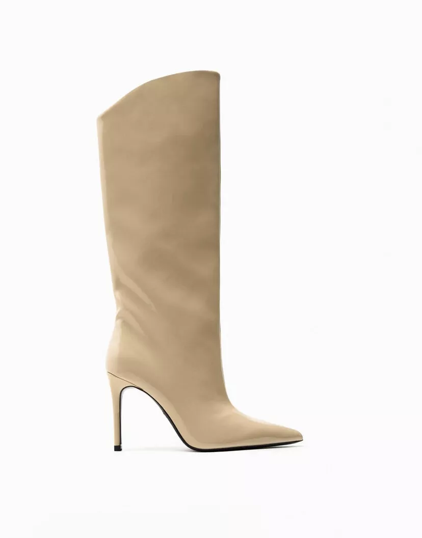 Beige hotsell stiletto boots